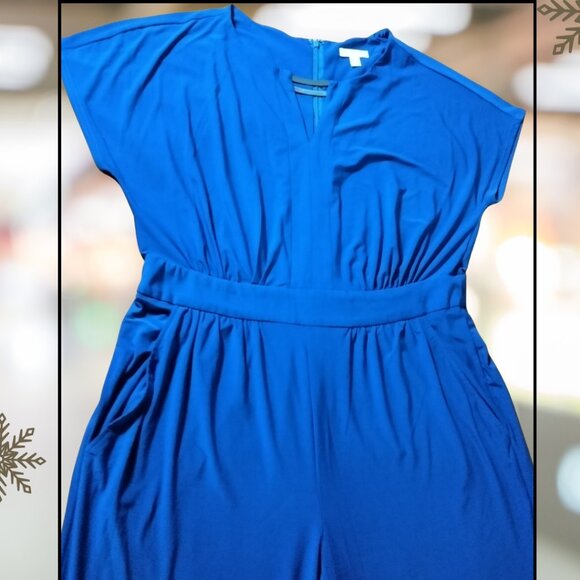 Chic Blue Wide-leg Jumpsuit - Picture 4 of 7